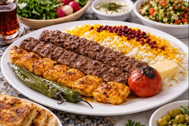 Koobideh kebab served at Rockni Persian restaurant
